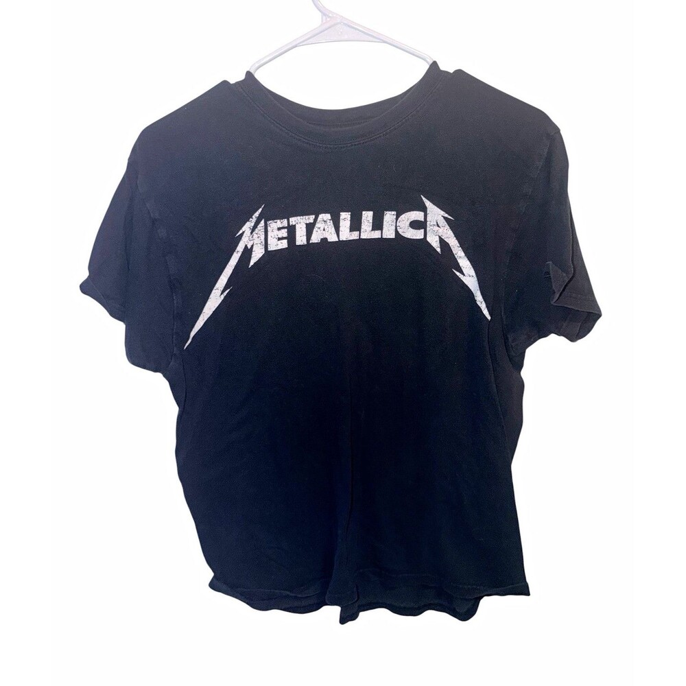Metallica Men's Black Graphic Logo Crew Neck Short Sleeve T-Shirt M